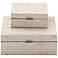 Natural Mother of Pearl Wood Decorative Boxes Set of 2