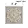 Natural Paper Ring 35 1/2" Square Shadow Box Framed Wall Art in scene