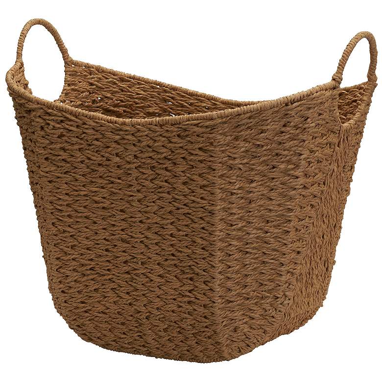 Image 2 Natural Paper Rope Basket with Handles