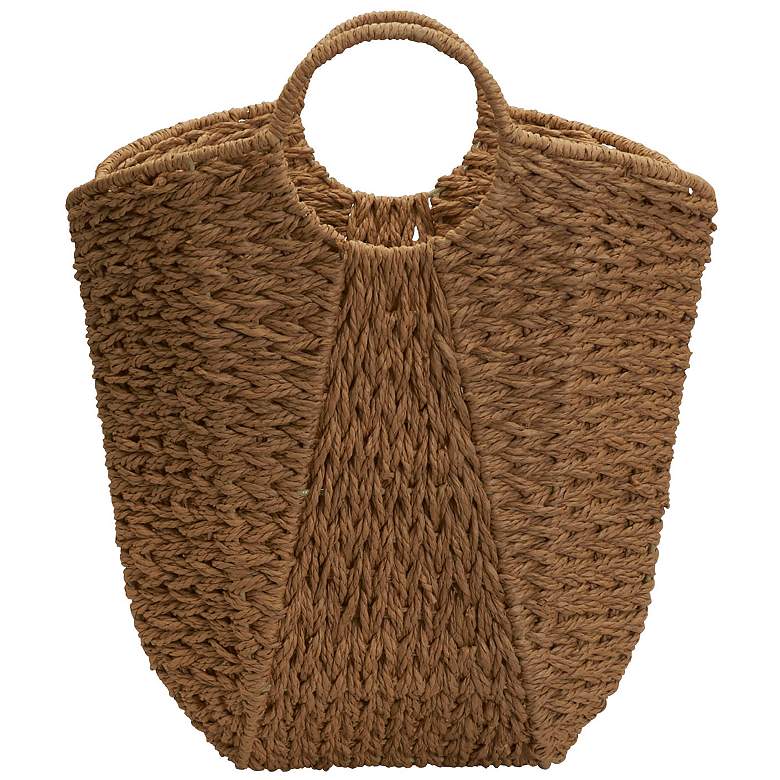Image 4 Natural Paper Rope Basket with Handles more views