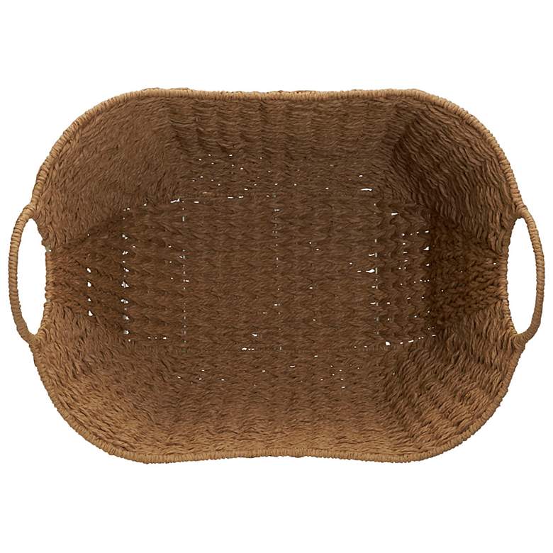 Image 7 Natural Paper Rope Basket with Handles more views