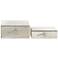 Natural Reflections Leather Wood Decorative Boxes Set of 2