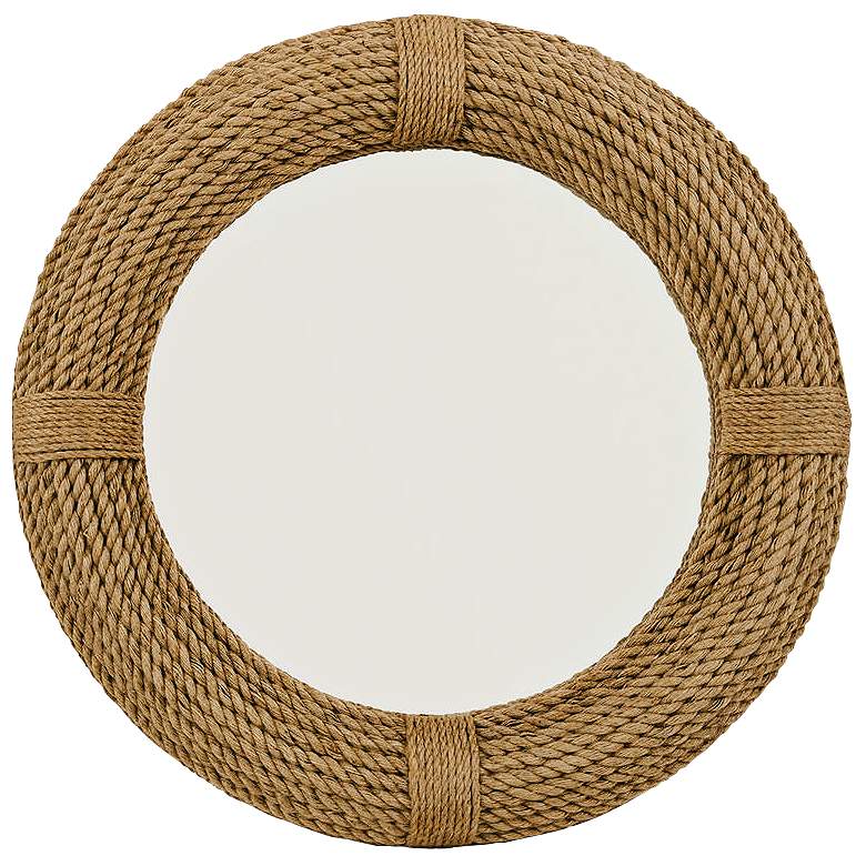 Image 1 Natural Rope 37 inch Round Wall Mirror