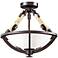Natural Rope Collection 15" Wide Aged Bronze Ceiling Light