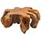 Natural Round Wood Coffee Table, Brown