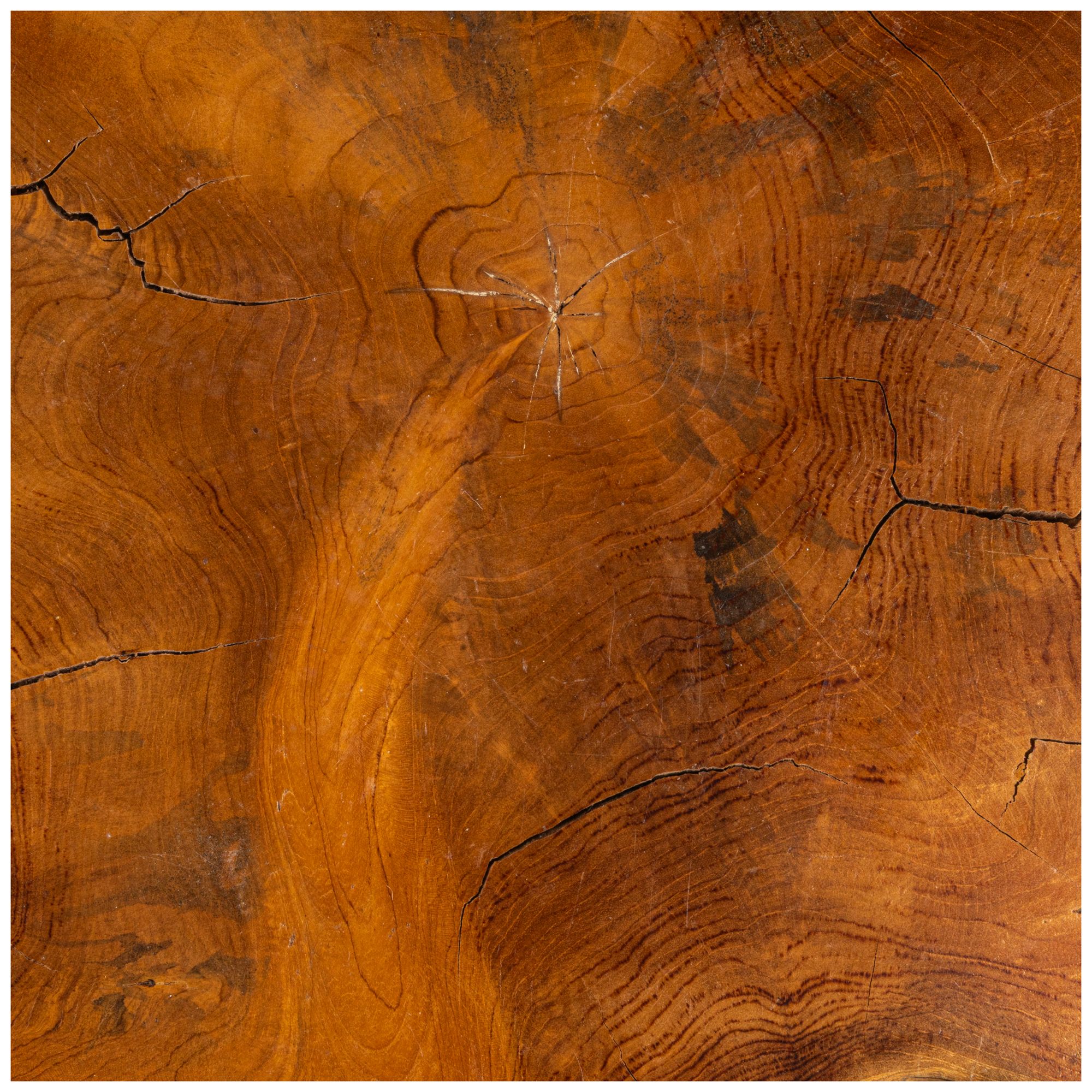 Image 4 Natural Round Wood Coffee Table, Brown more views