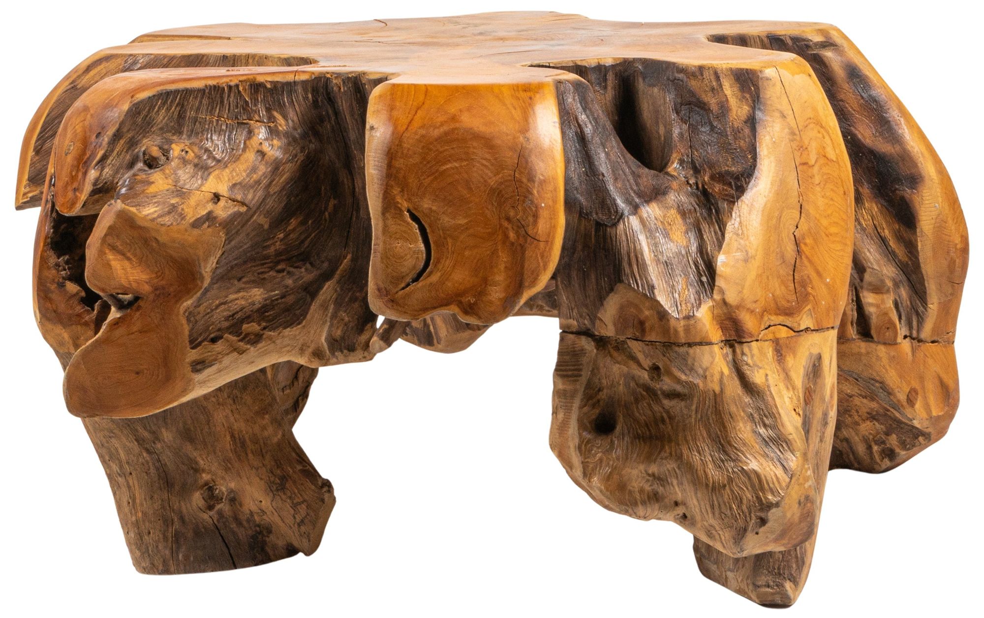 Image 6 Natural Round Wood Coffee Table, Brown more views