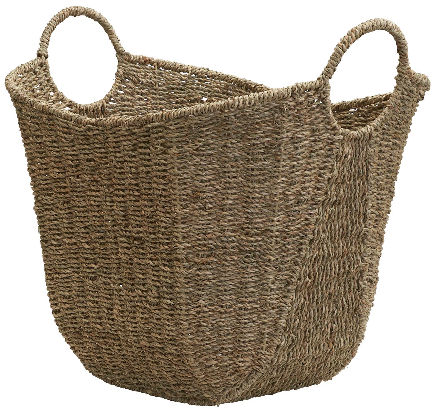 Image 2 Natural Seagrass Wicker Basket with Handles