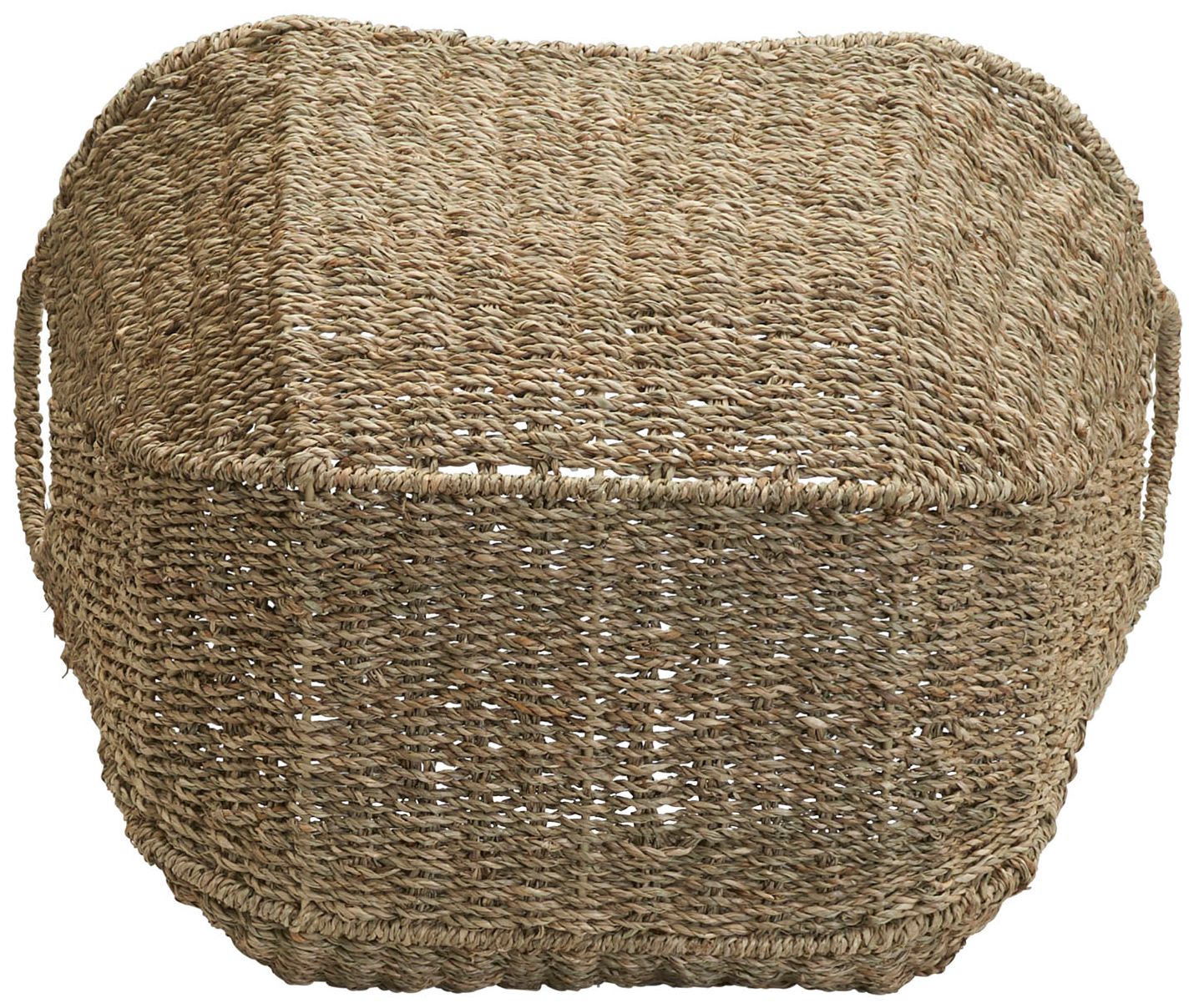 Image 7 Natural Seagrass Wicker Basket with Handles more views