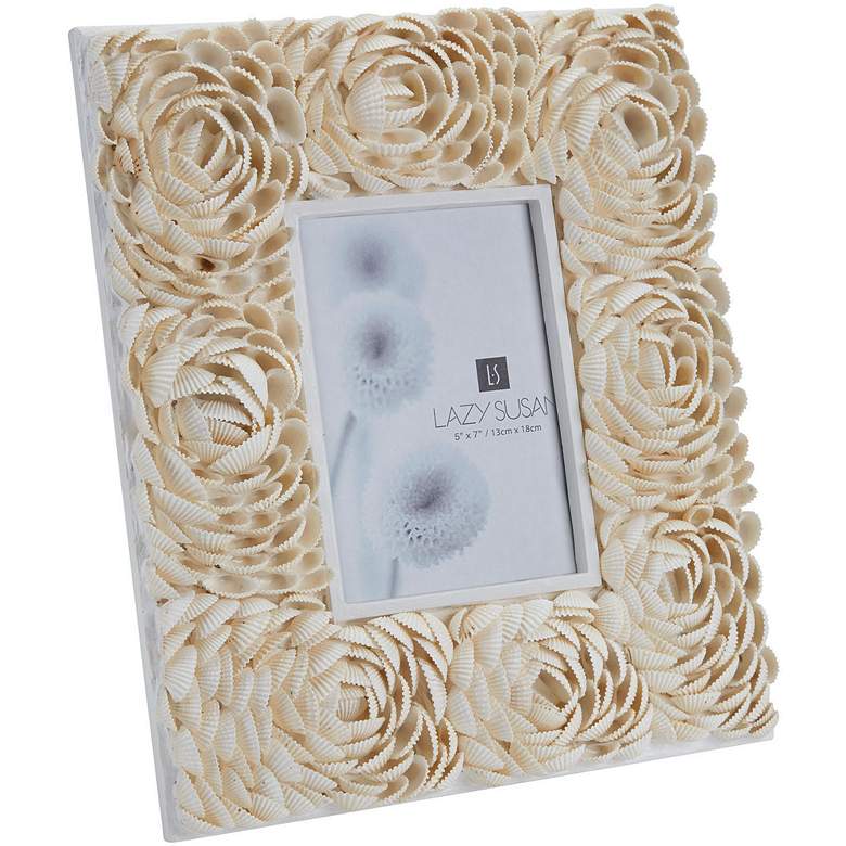 Image 1 Natural Shell Flower 5x7 Decorative Photo Frame