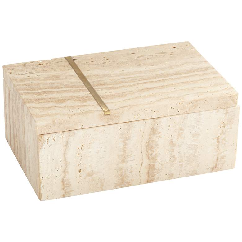 Image 1 Natural Stone 6 3/4" Wide Rectangular Decorative Box