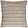 Natural Stripe Textured 20" Square Decorative Filled Pillow
