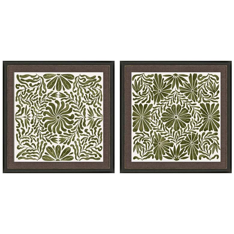 Image 1 Natural Symmetry 26"W x 26"H Framed Wall Art Set of 2