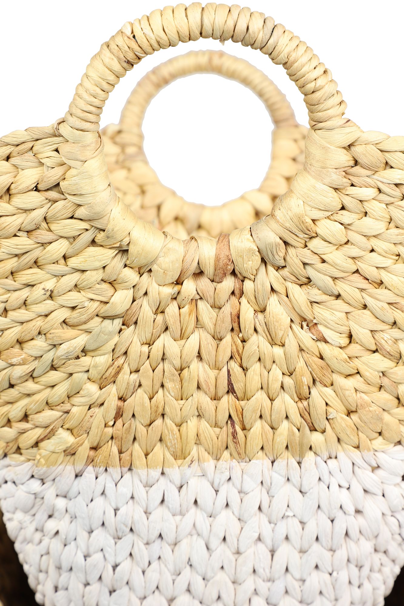 Image 3 Natural White Water Hyacinth Wicker Storage Baskets Set of 4 more views