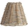 Natural Wicker Weave Chandelier Lamp Shades 3x6x5 (Clip-On) Set of 4