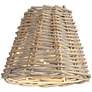 Natural Wicker Weave Chandelier Lamp Shades 3x6x5 (Clip-On) Set of 4