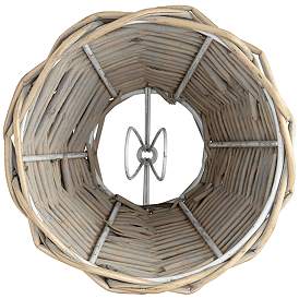 Image5 of Natural Wicker Weave Chandelier Lamp Shades 3x6x5 (Clip-On) Set of 4 more views