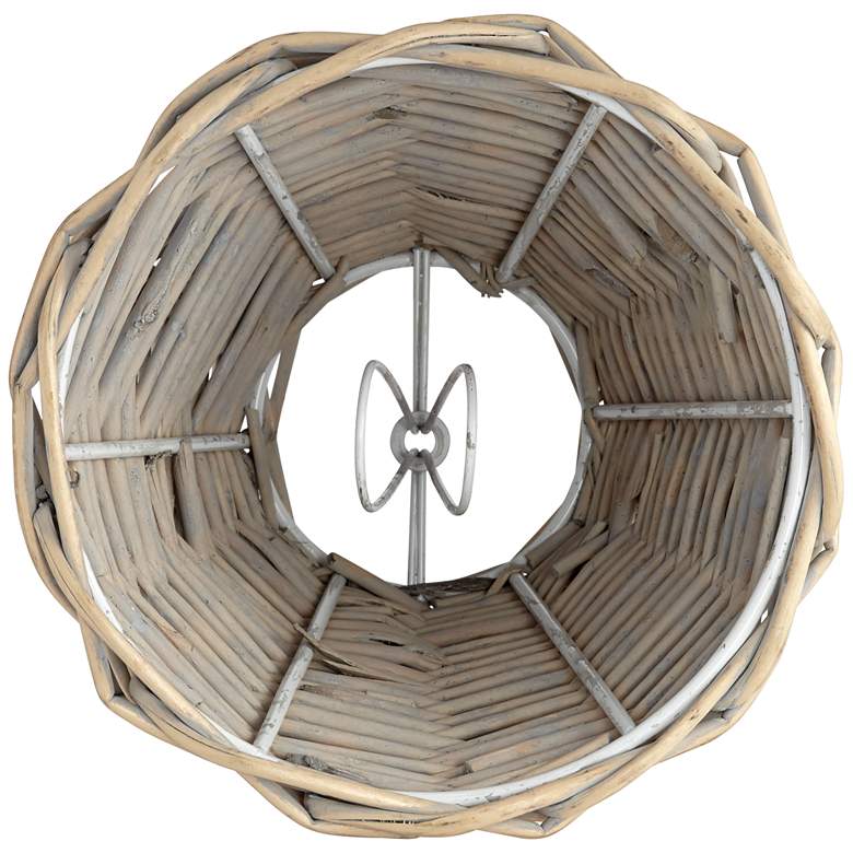 Image 5 Natural Wicker Weave Chandelier Lamp Shades 3x6x5 (Clip-On) Set of 4 more views