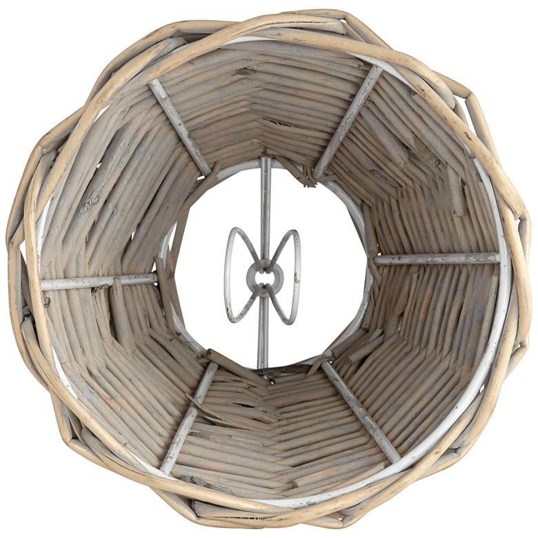 Image 3 Natural Wicker Weave Lamp Shade 3x6x5 (Clip-On) more views