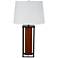 Natural Wood and Matte Black LED Accent Table Lamp