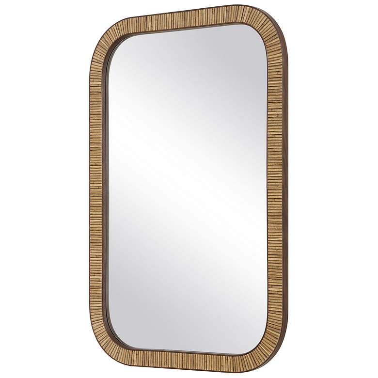 Image 5 Natural Wrapped 22" x 34" Rectangular Wall Mirror more views