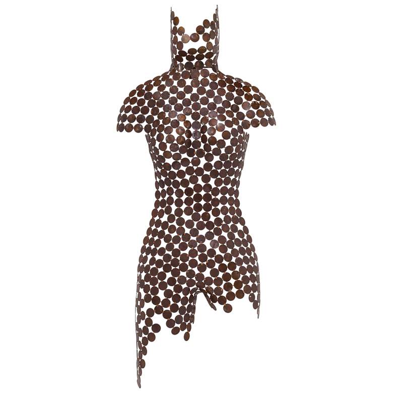 Image 1 Naturals Female Torso 18"W x 43"H Faux Rust Wall Art