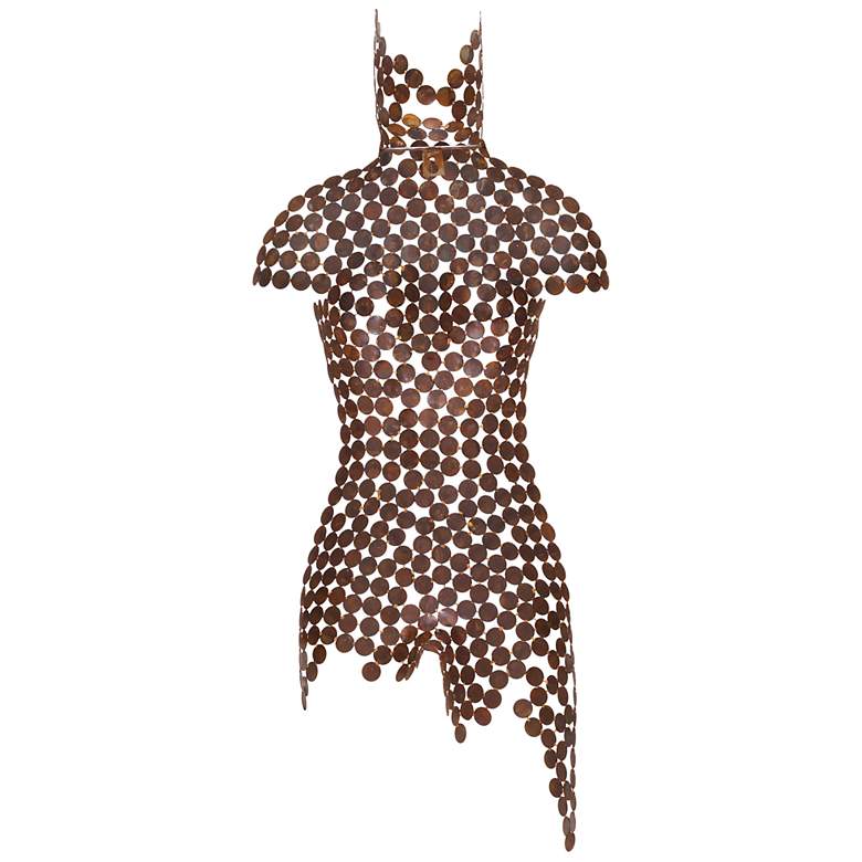 Image 2 Naturals Female Torso 18"W x 43"H Faux Rust Wall Art more views