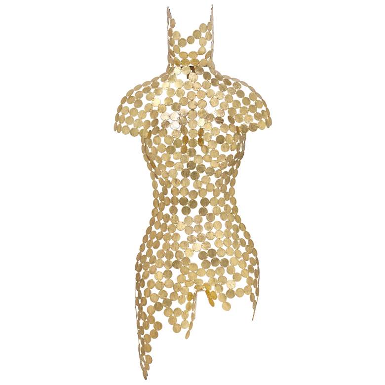 Image 1 Naturals Female Torso 18"W x 43"H Gold Leaf Wall Art