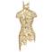 Naturals Female Torso 18"W x 43"H Gold Leaf Wall Art