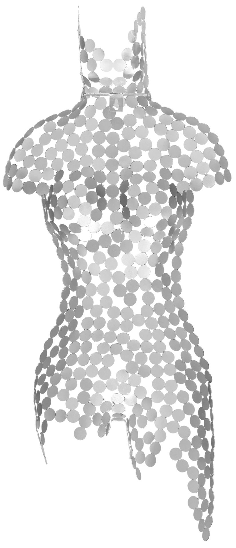 Image 2 Naturals Female Torso 18"W x 43"H Silver Leaf Wall Art more views