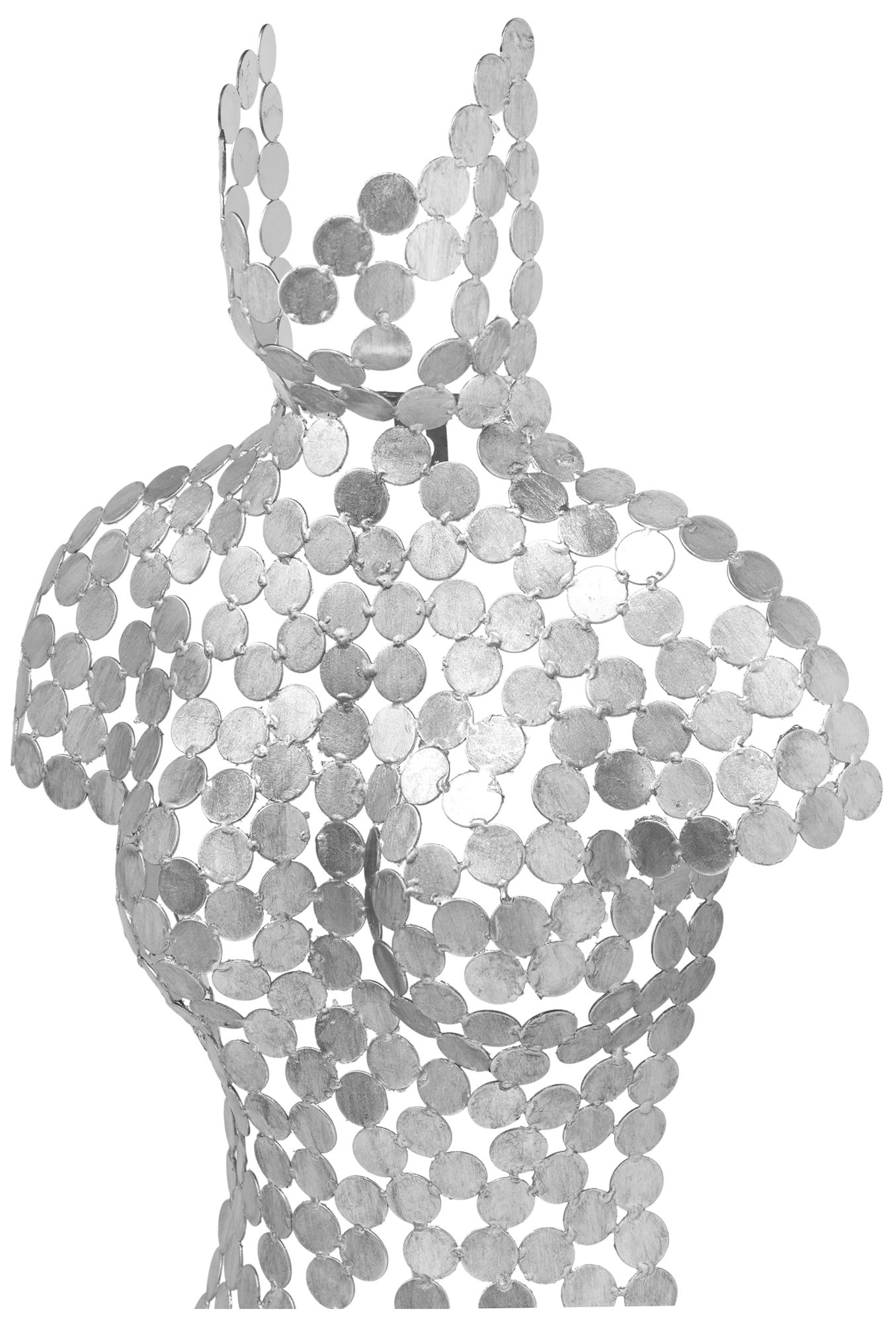 Image 3 Naturals Female Torso 18"W x 43"H Silver Leaf Wall Art more views