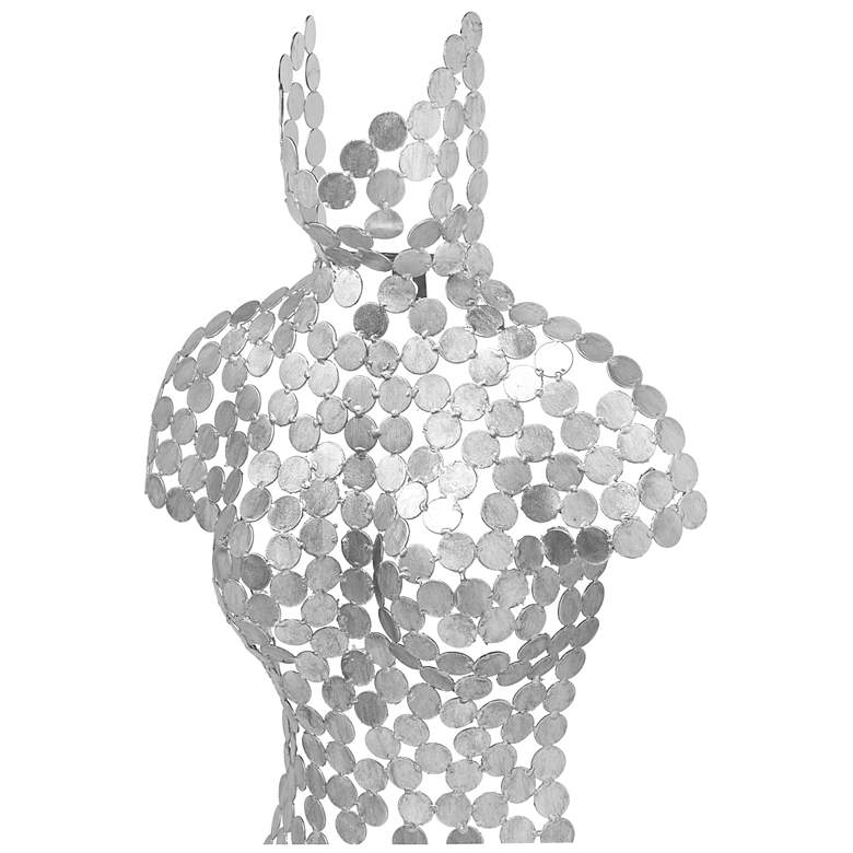 Image 3 Naturals Female Torso 18"W x 43"H Silver Leaf Wall Art more views