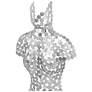 3_Naturals Female Torso 18"W x 43"H Silver Leaf Wall Art more views