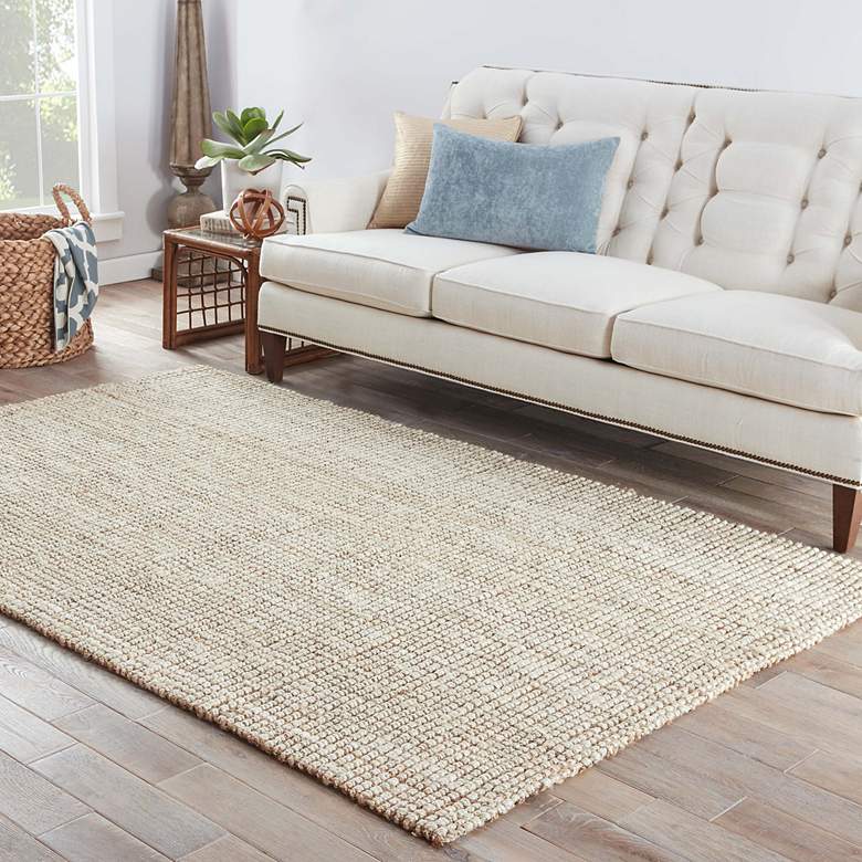 Image 1 Naturals Lucia Mayen NAL02 5'x8' White and Tan Area Rug