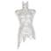 Naturals Male Torso 18"W x 43"H Silver Leaf Wall Art