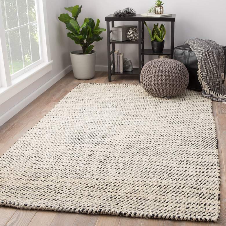 Image 1 Naturals Tobago Almand NAT26 5'x8' White Black Area Rug