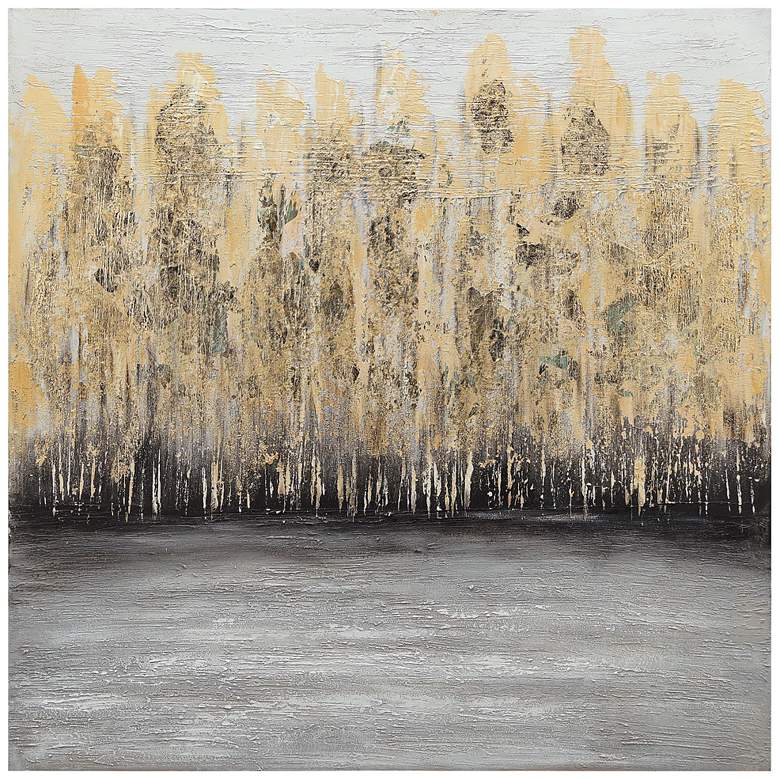 Image 3 Nature 36" Square Textured Metallic Canvas Wall Art
