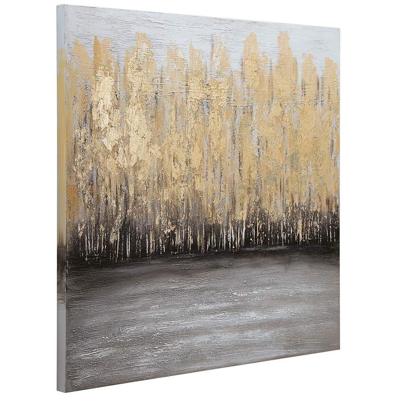 Image 7 Nature 36 inch Square Textured Metallic Canvas Wall Art more views