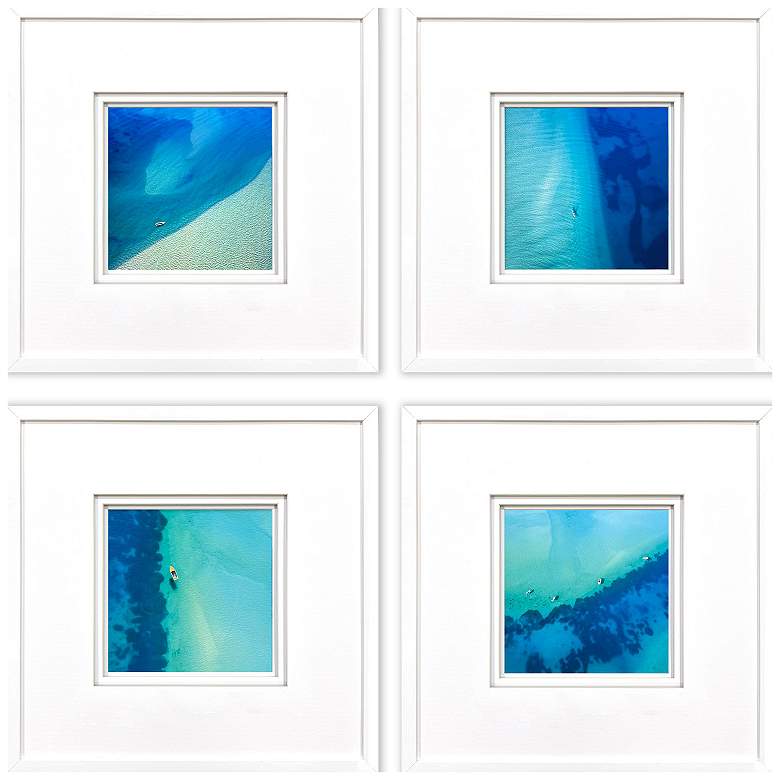 Image 1 Nature From Above 21"W x 21"H Framed Art - Set of 4