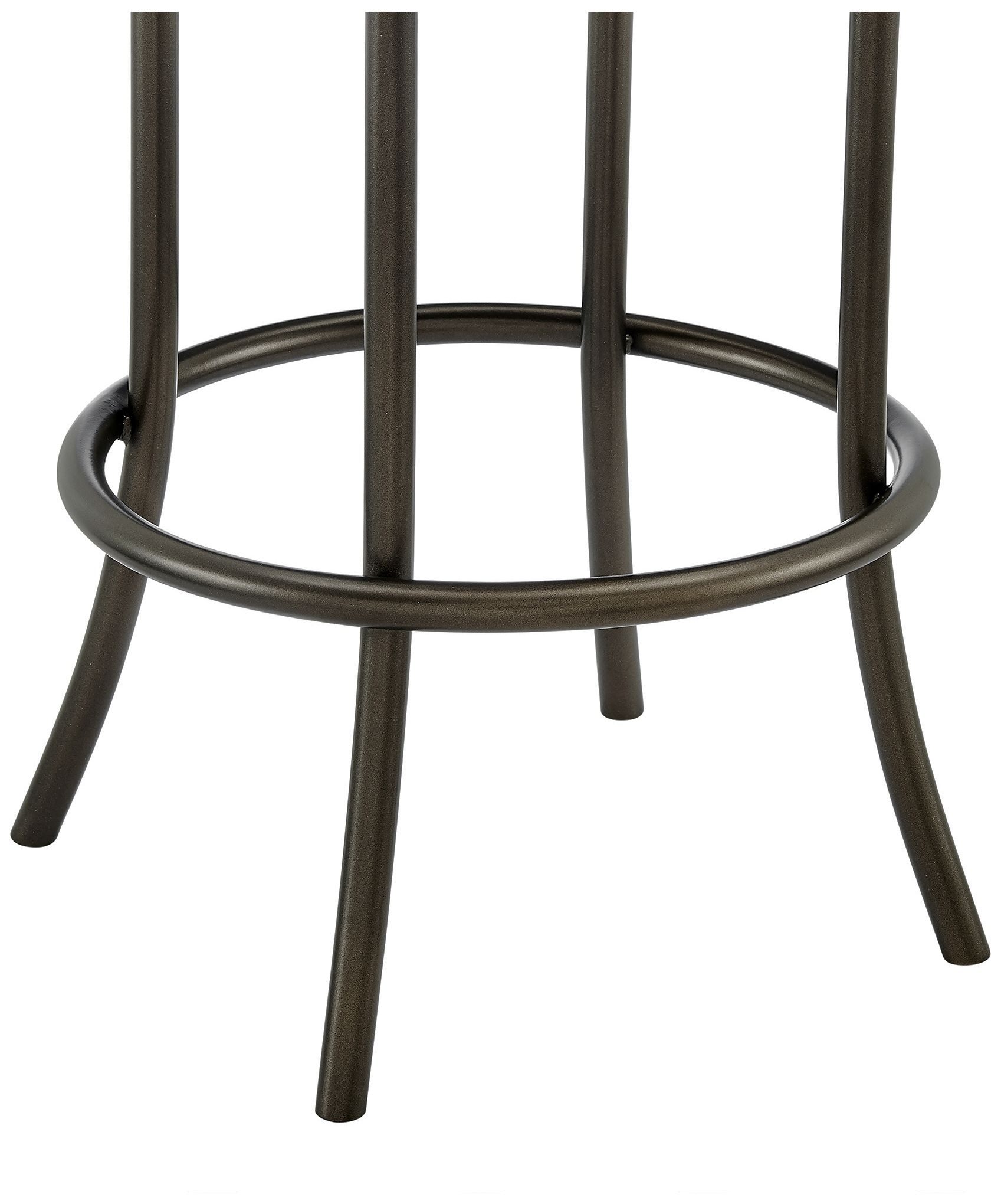 Natya 30 in. Swivel Barstool in Mocha Finish with Brown Faux Leather