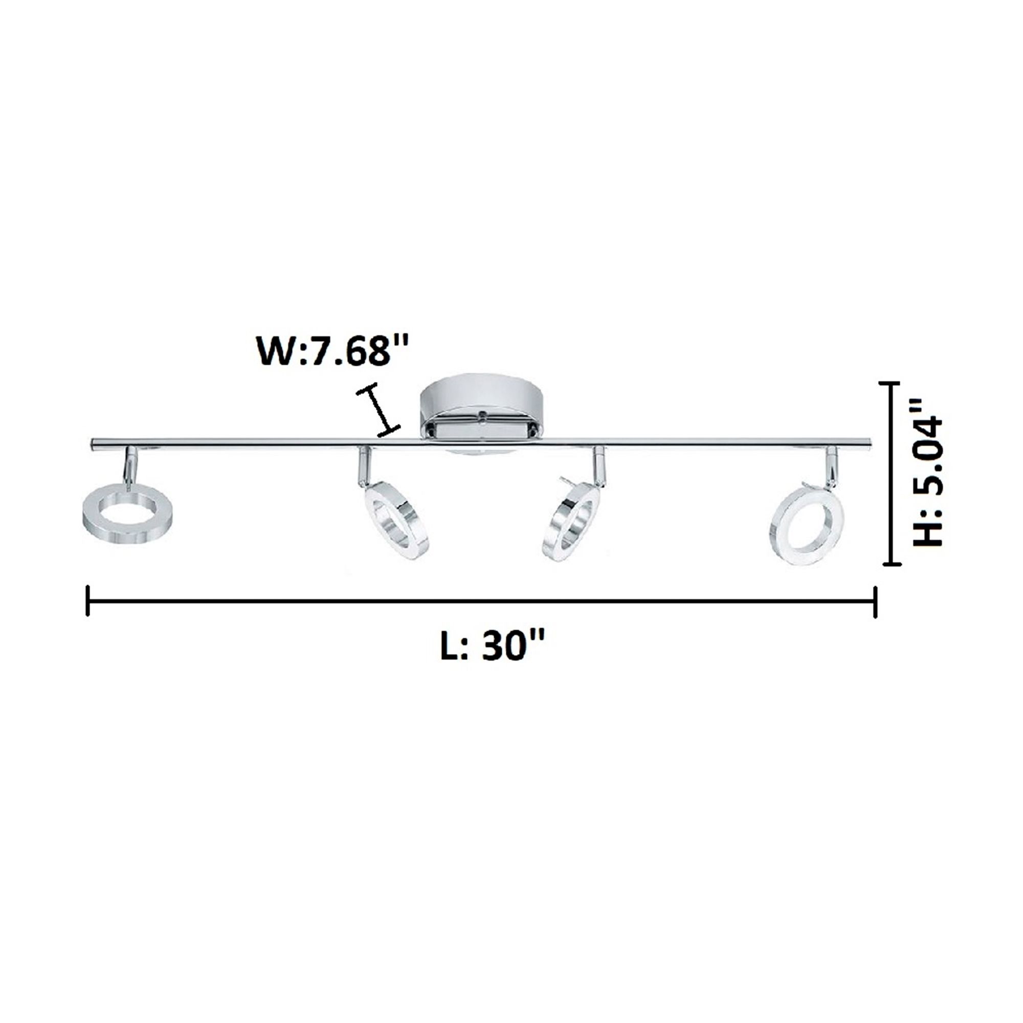Image 4 Naudella - 4-Light Integrated LED Semi-Flush/Wall Mount - Chrome Finish more views