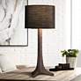 Nauta Stained Walnut LED Table Lamp w/ Black Amaretto Shade