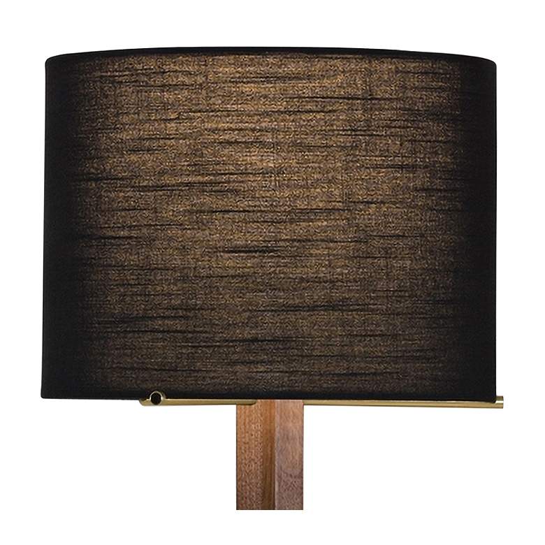 Image 3 Nauta Stained Walnut LED Table Lamp w/ Black Amaretto Shade more views