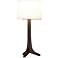 Nauta Stained Walnut LED Table Lamp with White Linen Shade