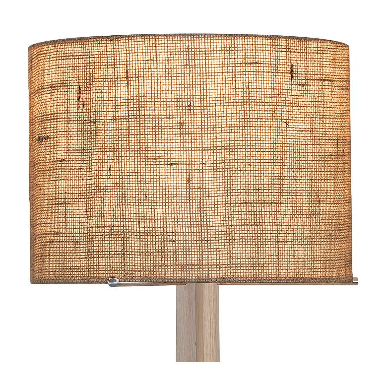 Image 2 Nauta White Oak and Burlap Shade LED Table Lamp more views
