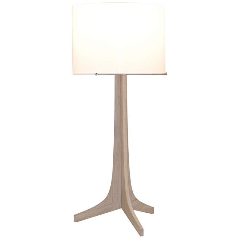 Image 1 Nauta White Oak and White Shade LED Table Lamp