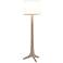 Nauta White Oak and White Shade Modern LED Floor Lamp