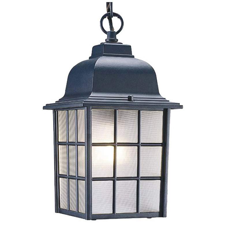 Image 1 Nautica 1-Light Matte Black Hanging Light
