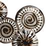 2_Nautica 50" Wide Hand-Painted Etched Metal Abstract Wall Art more views