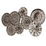 3_Nautica 50" Wide Hand-Painted Etched Metal Abstract Wall Art more views